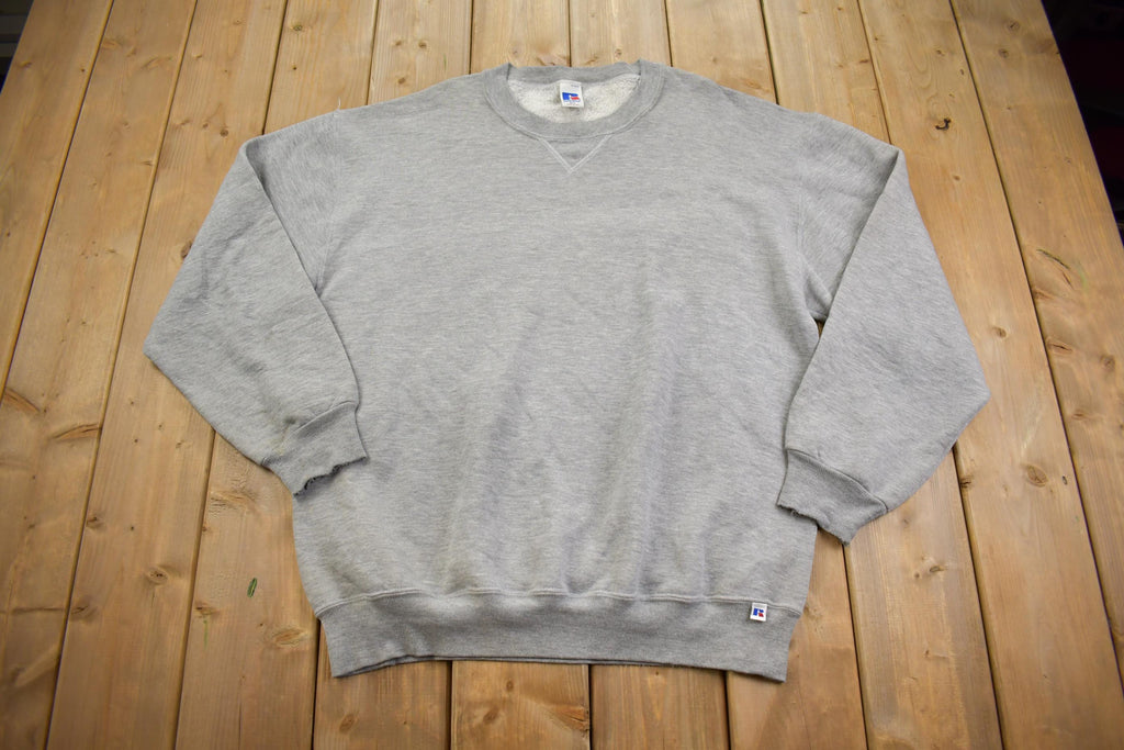 Vintage 1990s Russel Athletic Blank Crewneck Sweatshirt Made In USA - XL