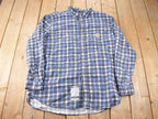Vintage Y2K Carhartt Flame Resistant Plaid Button Up Flannel Shirt Size 2XL