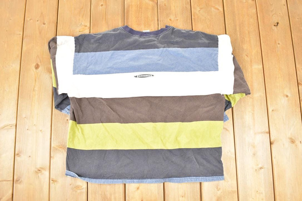 Vintage 1990s Z Carvaricci Striped Grunge Crewneck Sweatshirt Men's L