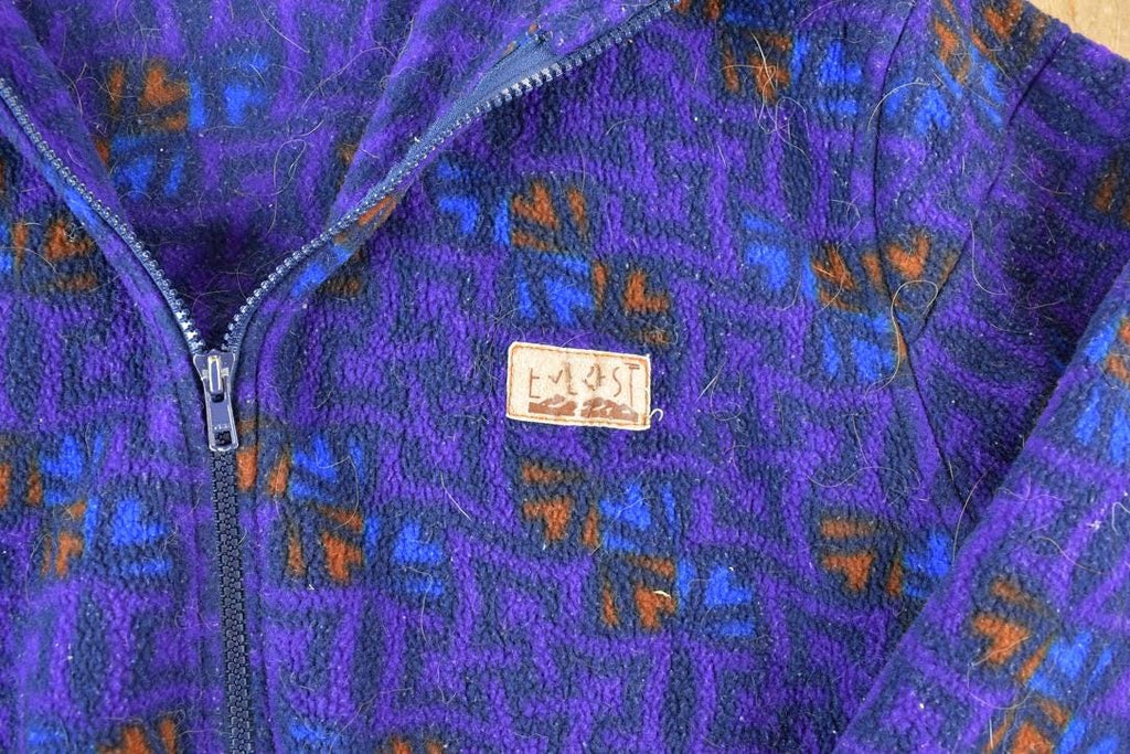 Vintage 1990s Abstract Pattern Fleece Outdoorsman Sweater