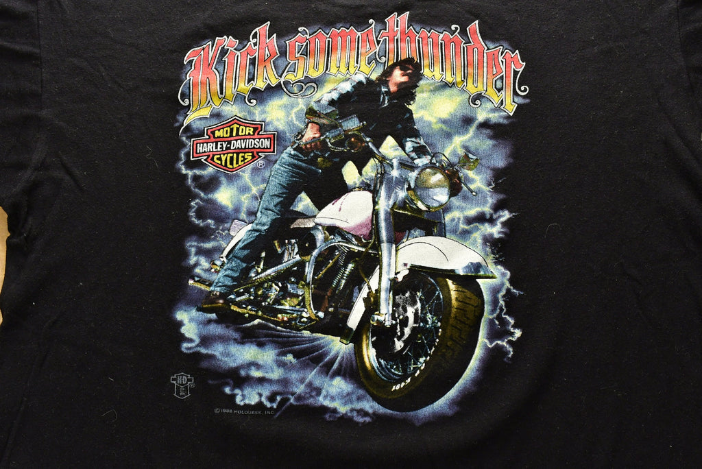 Vintage 1980s Harley Davidson Motorcycles Maine Motorcycle Sales T-Shirt