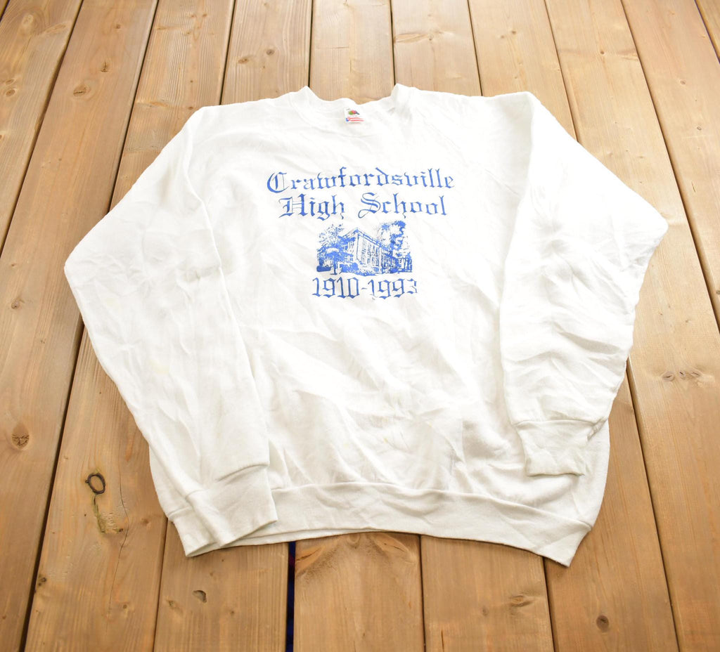 Vintage 1993 Crawfordsville Highschool Crewneck Sweatshirt Made In USA