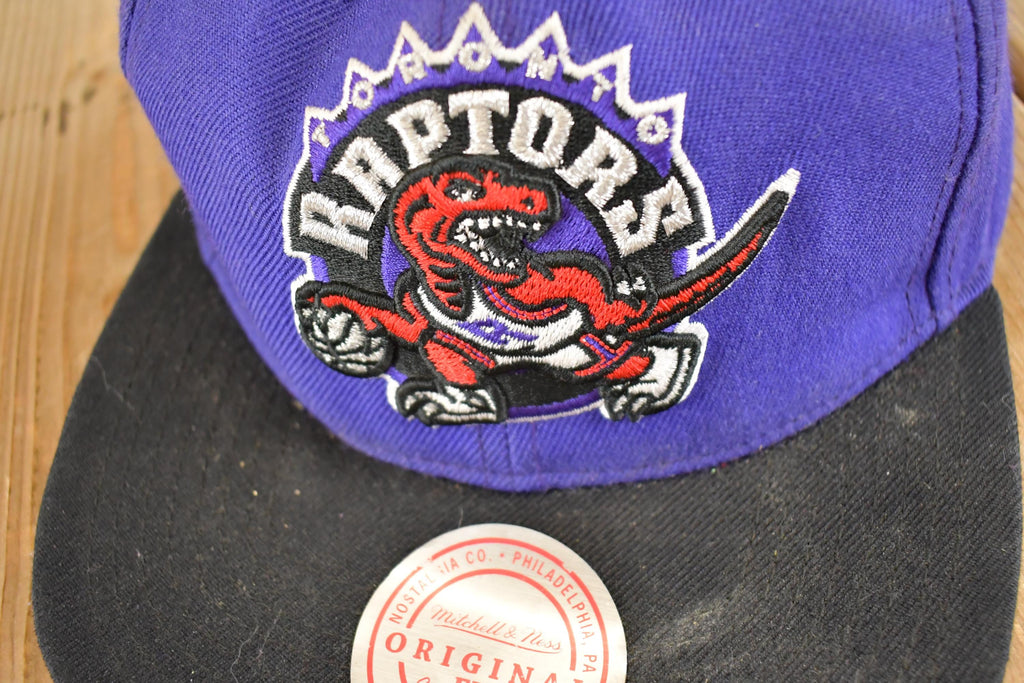 Vintage Y2K Toronto Raptors Mitchel And Ness Throwback Snapback NBA Hat / 2000's Embroidered Basketball Cap