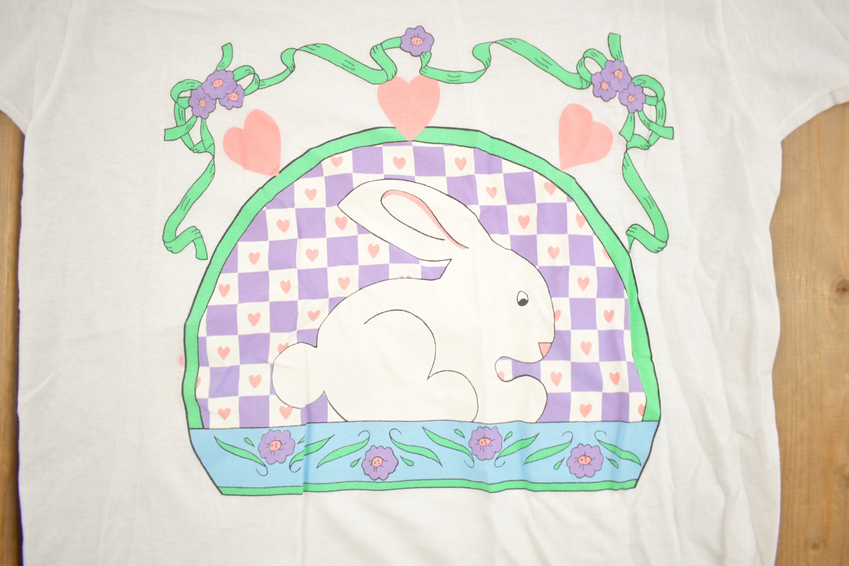 Vintage 1990s Cute Bunny Graphic T-Shirt