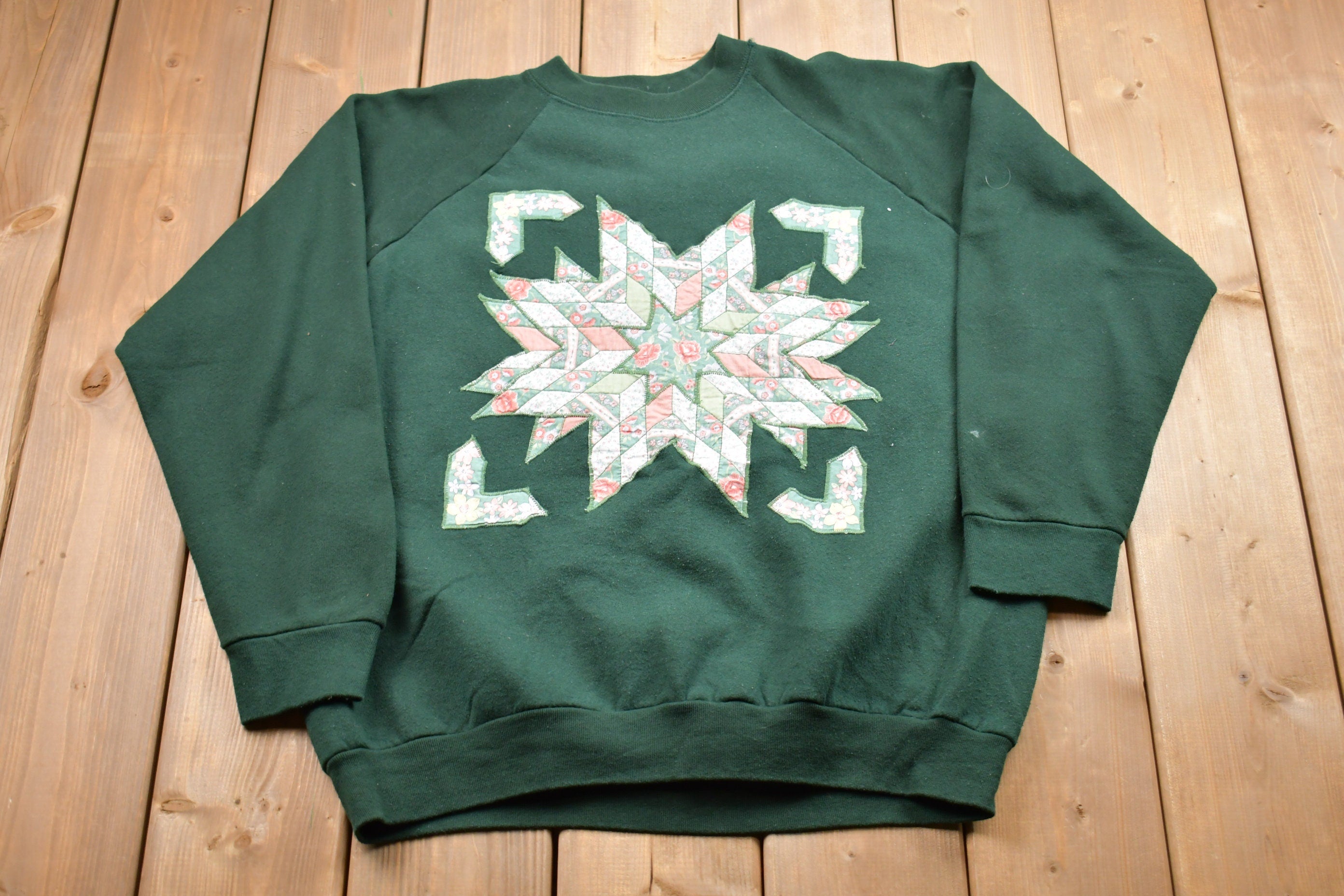 Vintage 1990s Abstract Pattern Print Crewneck