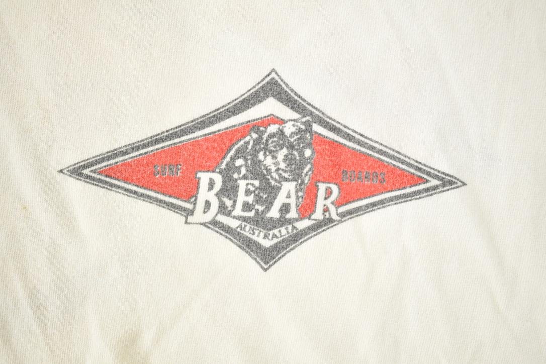 Vintage 1990s Bear Surf Boards Australia Graphic T Shirt Made In Australia