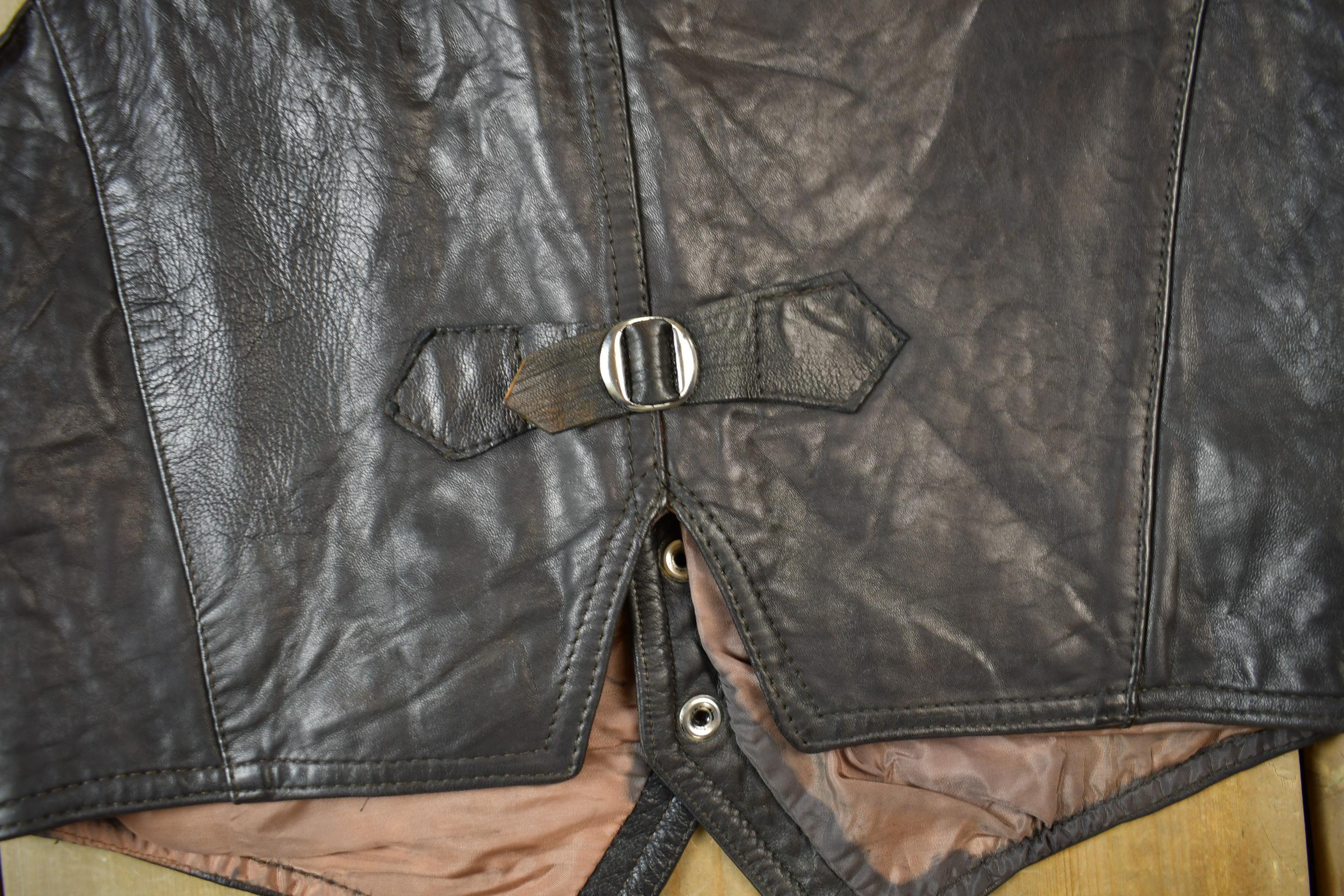 Vintage 1960s Famous Leather Garments Leather Vest