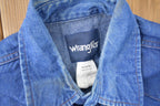 Vintage 1990s Wrangler Western Style Denim Snap Button Shirt