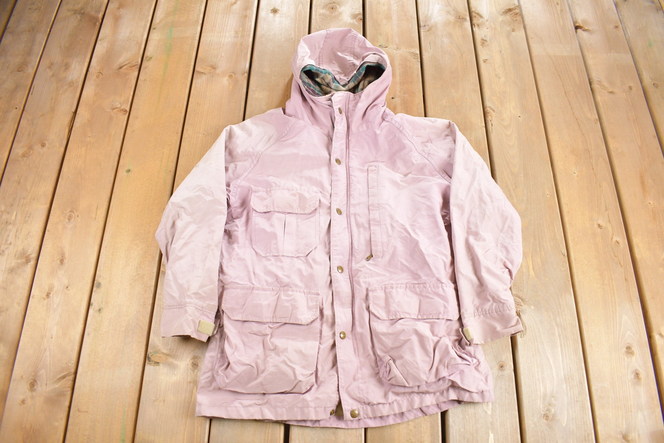 Vintage 1990s Woolrich Womens Plaid Lined Jacket