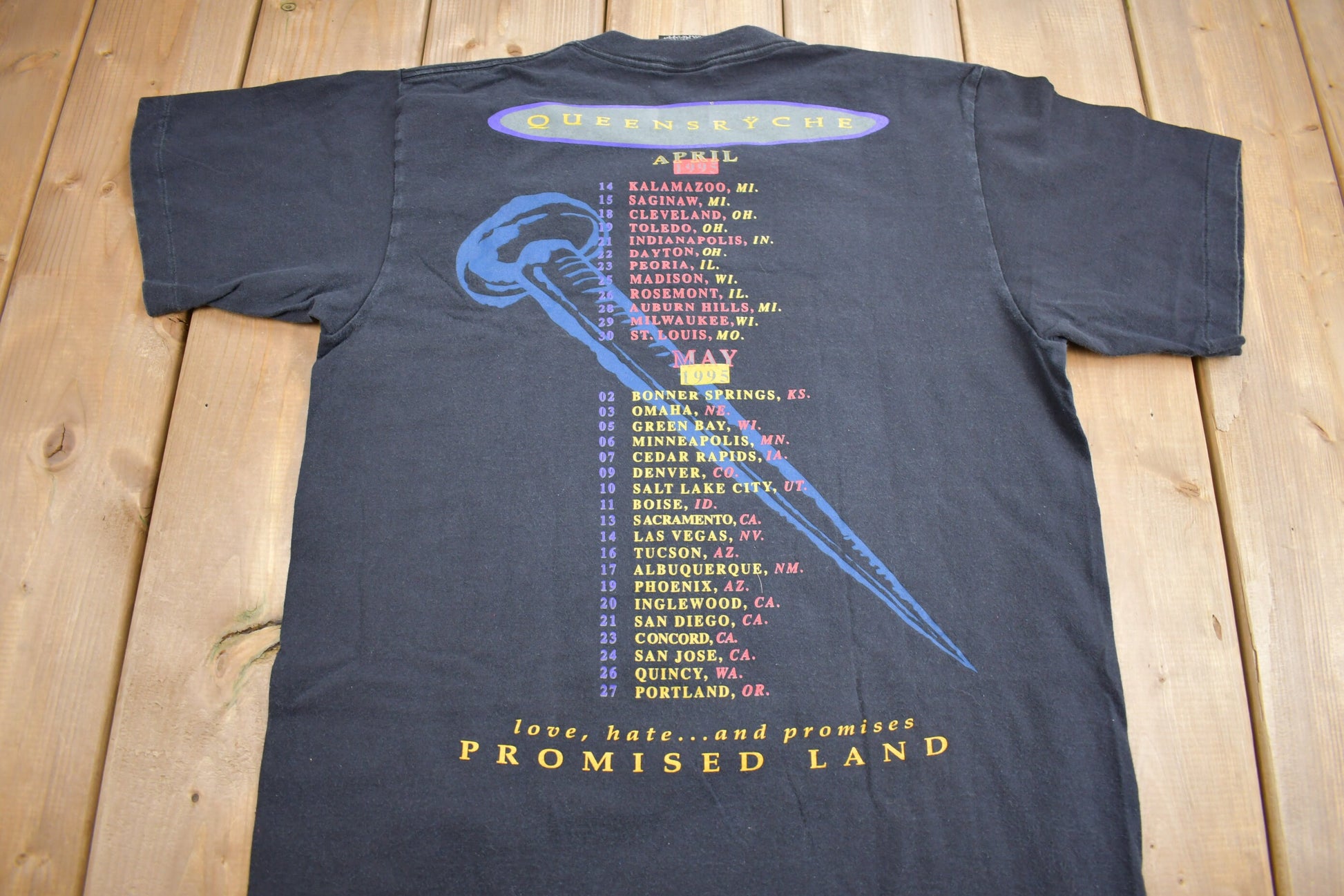 Vintage 1995 Queensrÿche Promised Land Tour Band T-shirt