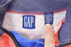 Vintage 1990s Gap Quarter Zip Mock Neck Striped Sweatshirt