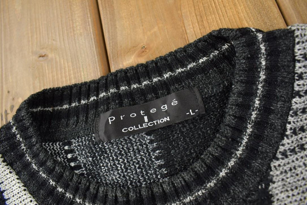 Vintage 1990s Protégé 3D Cable Knit Crewneck Sweater