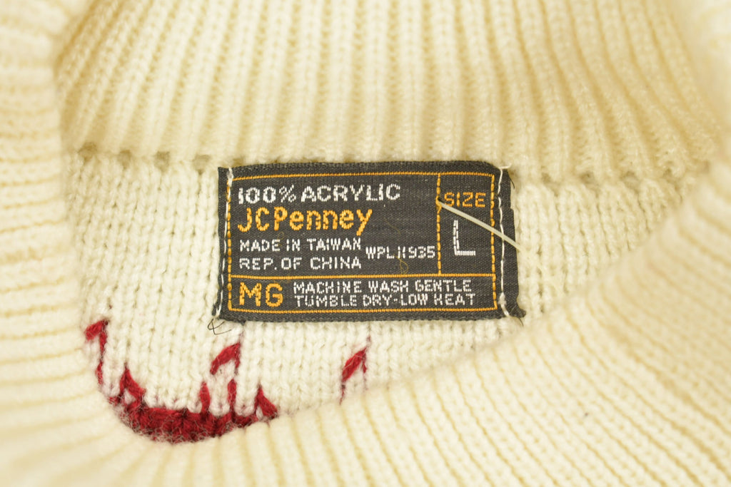 Vintage 1990s JC Penney Abstract Knit Crewneck Sweater