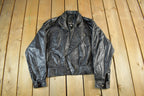 Vintage Berman's Leather Biker Jacket - 1990s Moto Style
