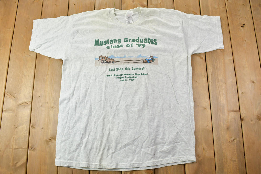 Vintage 1999 Mustang Graduate Graphic T-Shirt
