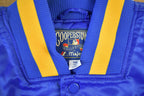 Vintage 2000s Milwaukee Brewers Cooperstown MLB Baseball Embroidered Snap Button Satin Bomber Jacket Mens 3XL