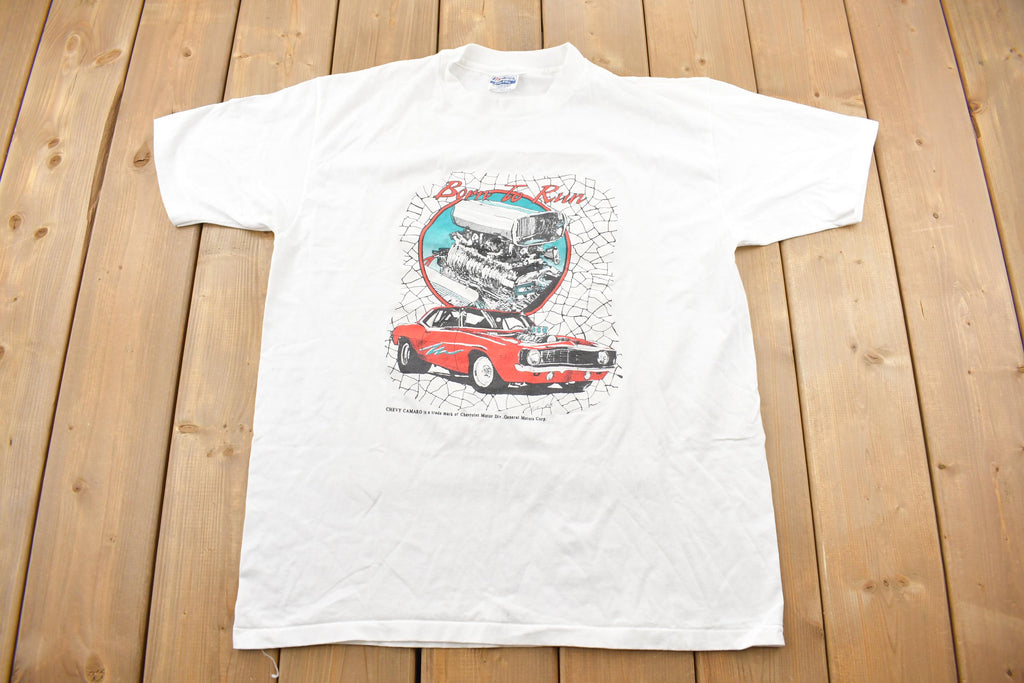 Vintage 1990s Muscle Car Born To Run Single Stitch Graphic T-Shirt Made In USA