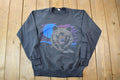 Vintage 1990s Neon Canadian Bear Crewneck Sweatshirt / 90s Crewneck / Souvenir Sweater / Streetwear / Travel And Vacation