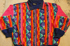 Vintage 1990s Silver Threads All Over Print Windbreaker