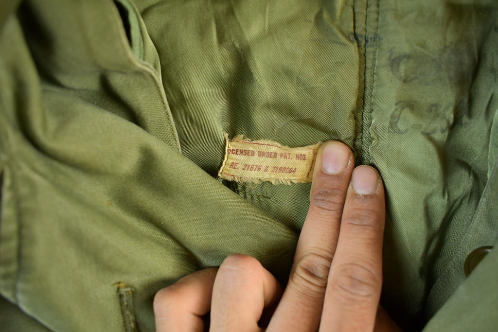 Vintage WW2 Military Button Up Trench Coat Long Medium