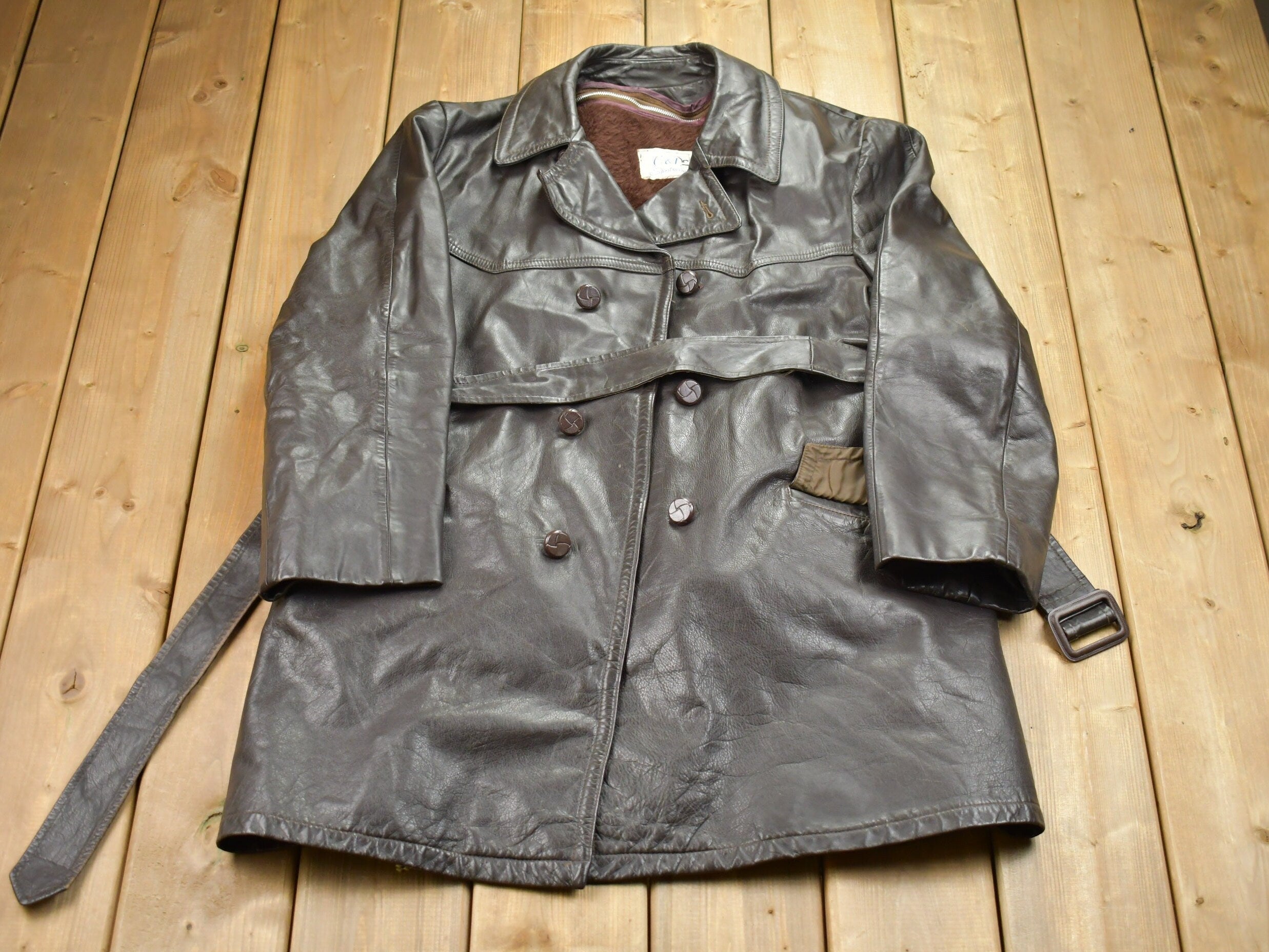 Vintage 1980s C&L Sportswear Leather Jacket