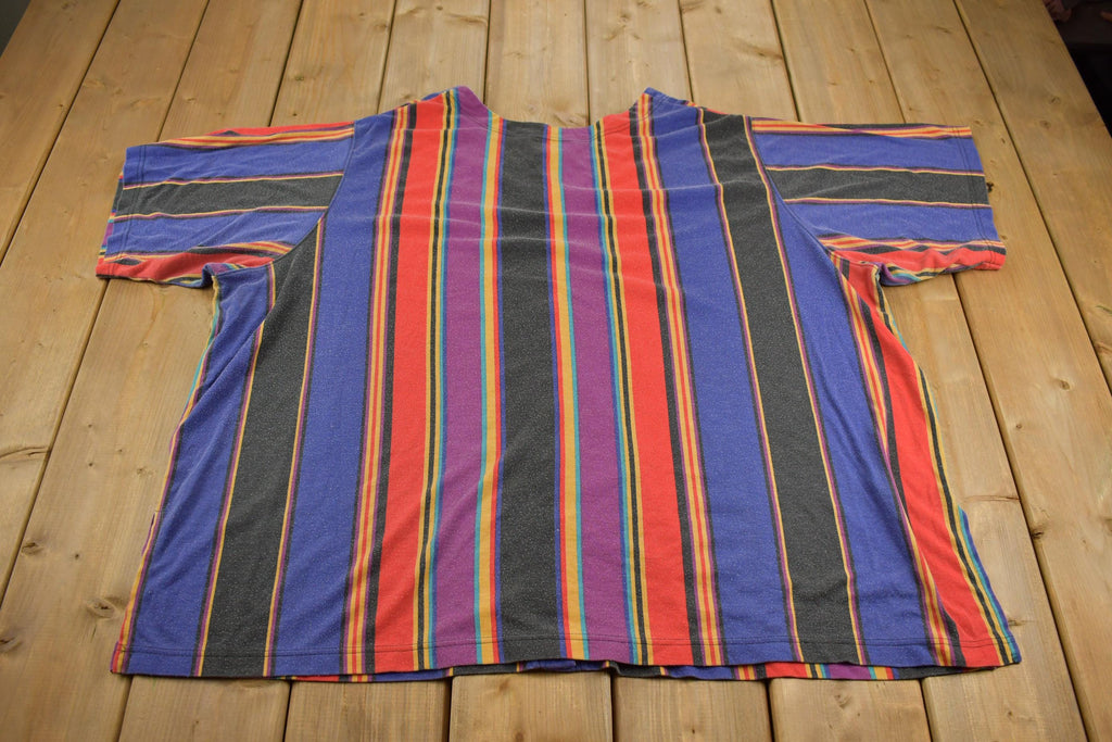 Vintage 1990s Striped Button Up Short Sleeve