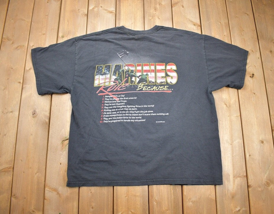 1990s Vintage Marines Rule T-Shirt