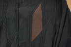 Vintage 1990s Pronto Uomo Leather Patch Knit Crewneck Sweater