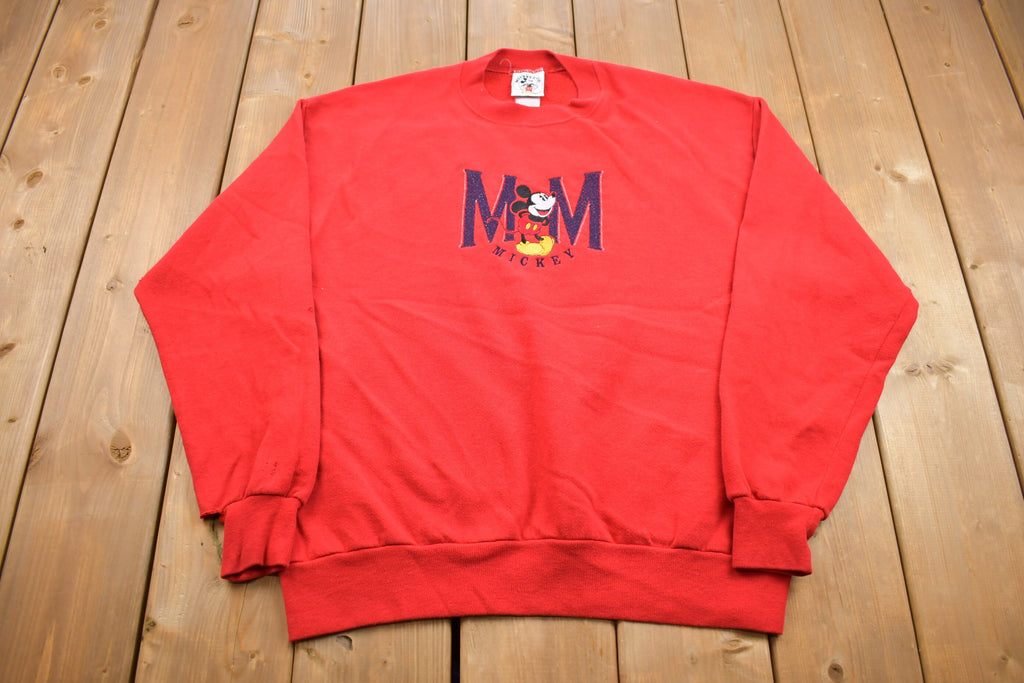 Vintage 1990s Disney Mickey Mouse Disneyland Crewneck Sweatshirt  Small Holes  90s Crewneck  Made In USA  Essential  Streetwear  90s
