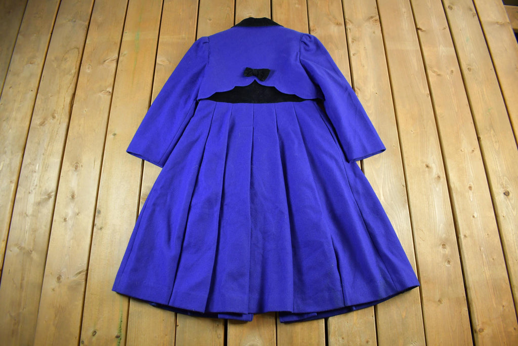 Vintage 1980s Rothschild Wool Princess Dress Coat Women's 12