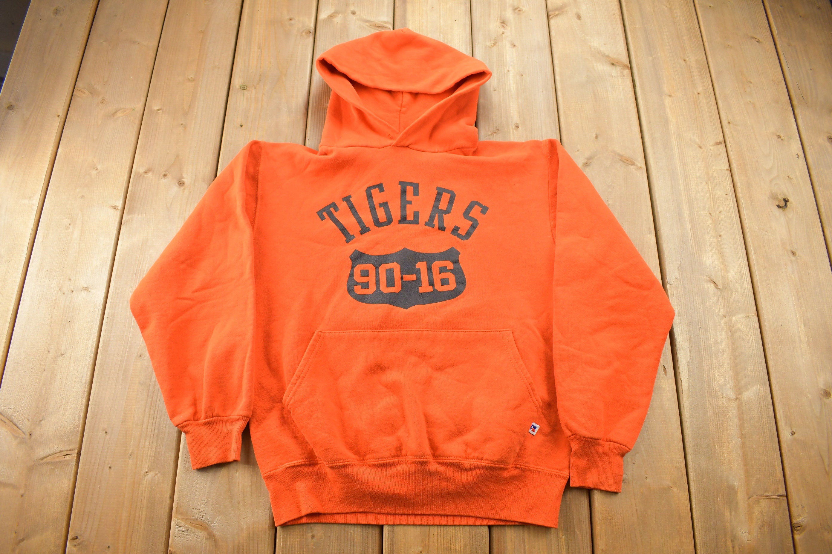 Vintage 1990s Tigers Russell Athletics Hoodie  90s Hoodie  Vintage Sweater  Collegiate Hoodie  Made In USA