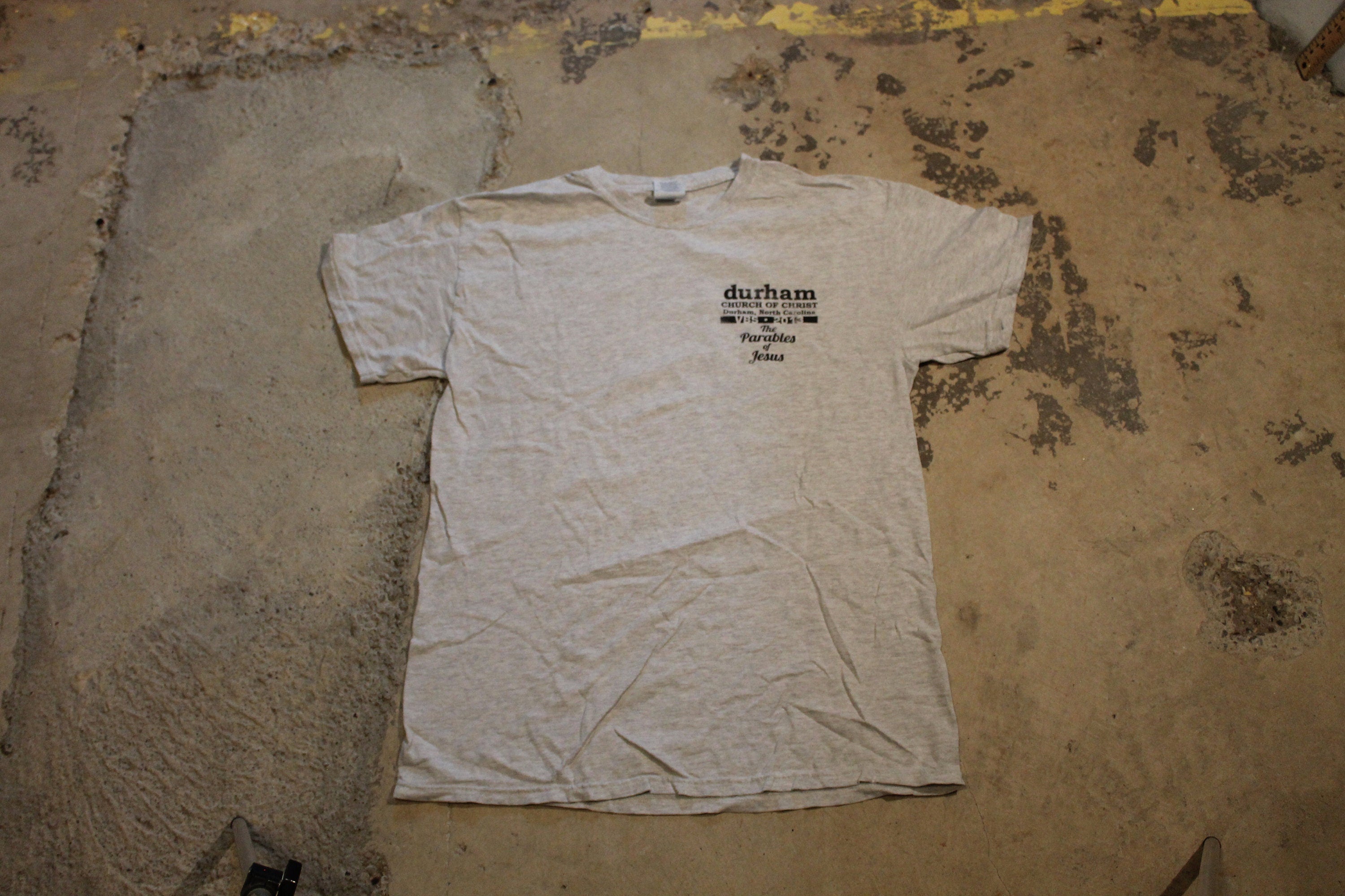 Vintage 1990s Durham Church Of Christ The Parables Of Jesus T Shirt