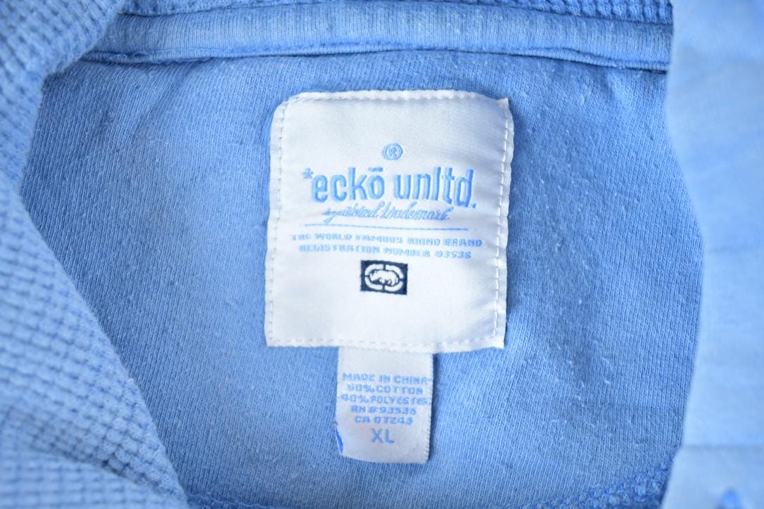 Vintage 1990s Ecko UNLTD Hoodie Sweatshirt Mens XL  90s Souvenir Crewneck  Vintage Souvenir Crewneck  Streetwear  Travel