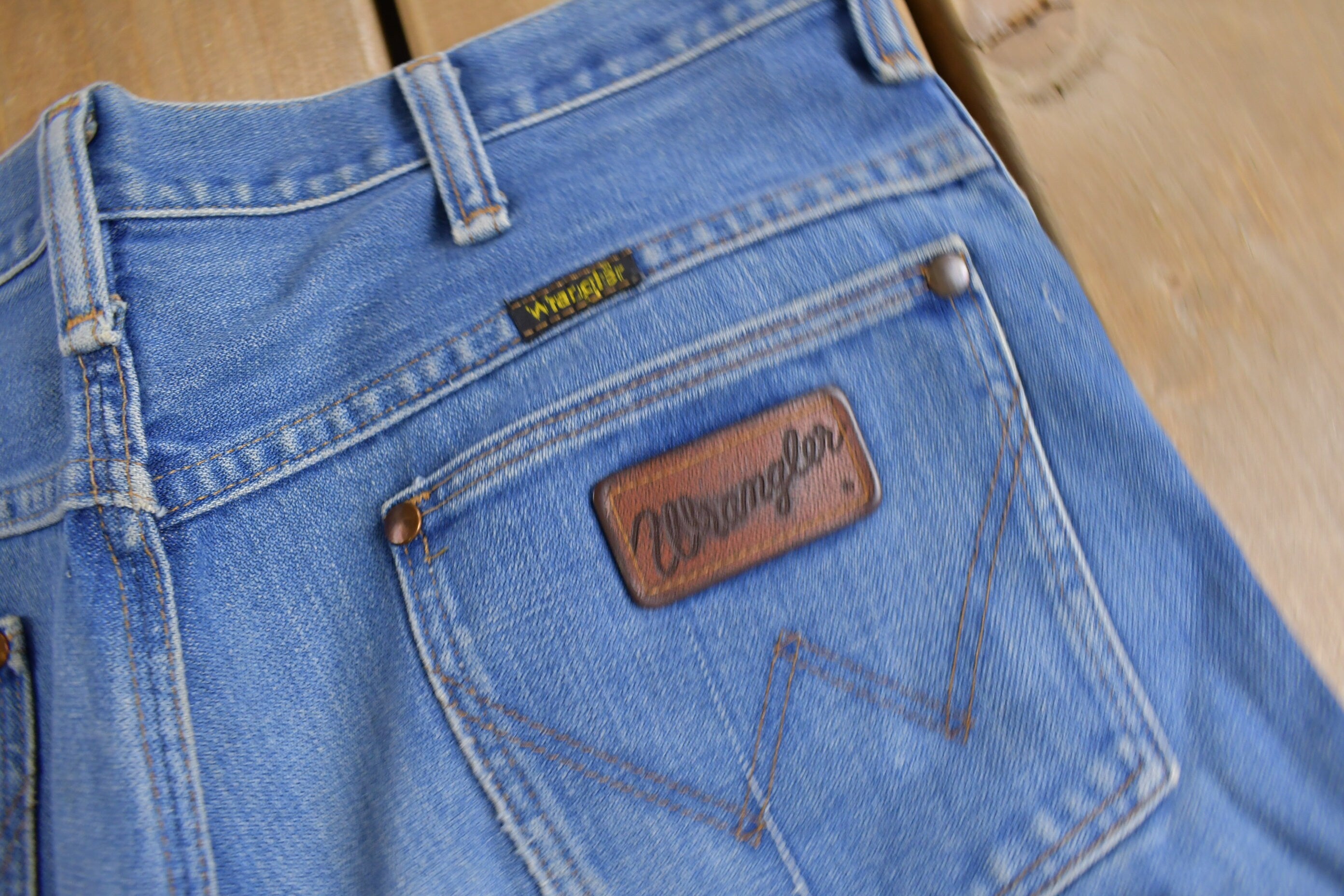Vintage 1970s Wrangler Western Style Jeans Size 34 x 28