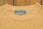Vintage 1990s Nina Couture Argyle Knitted Sweater