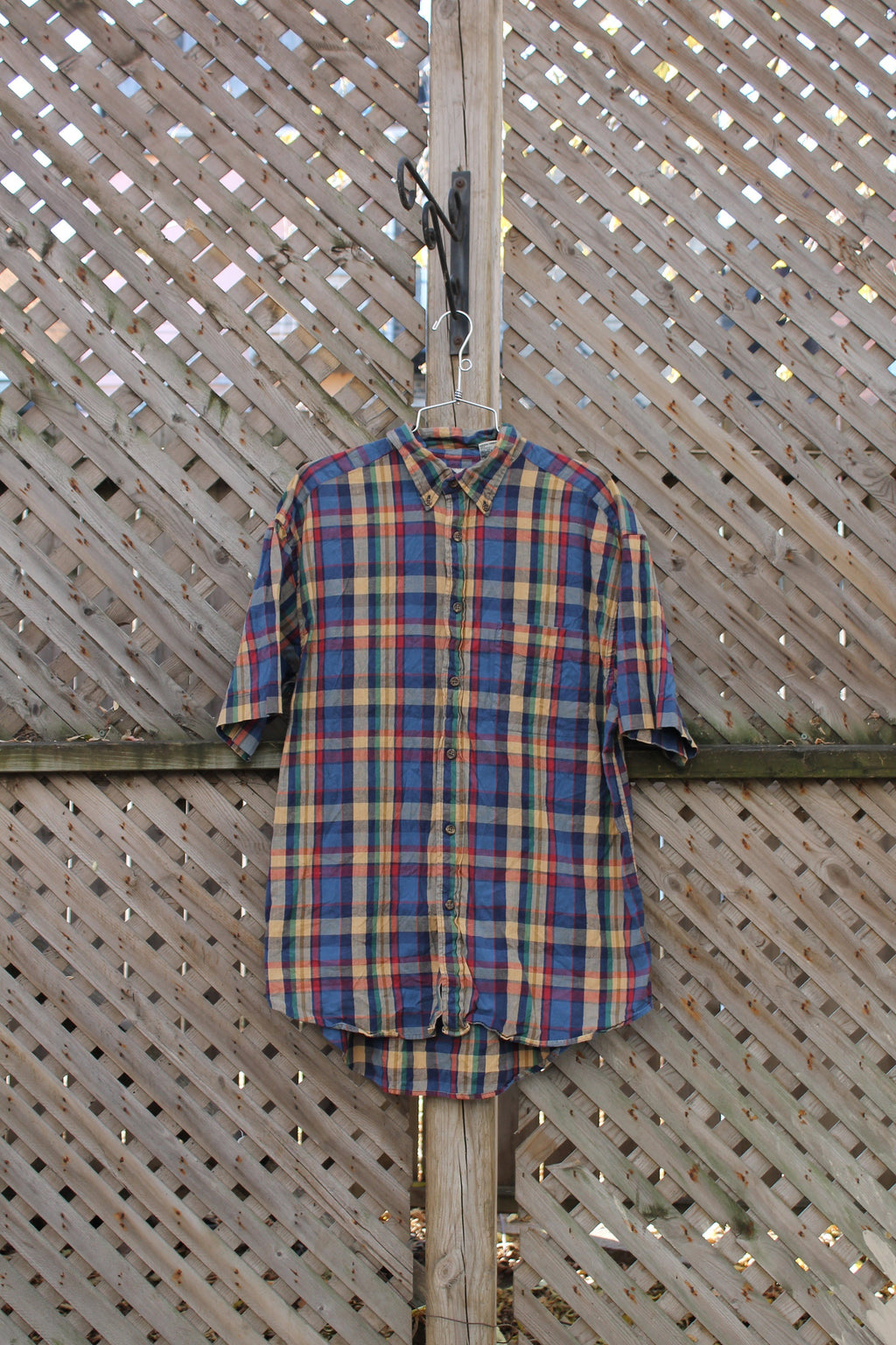 Vintage 1990s Plaid Flannel Button Up GAP T-Shirt