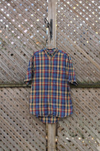 Vintage 1990s Plaid Flannel Button Up GAP T-Shirt