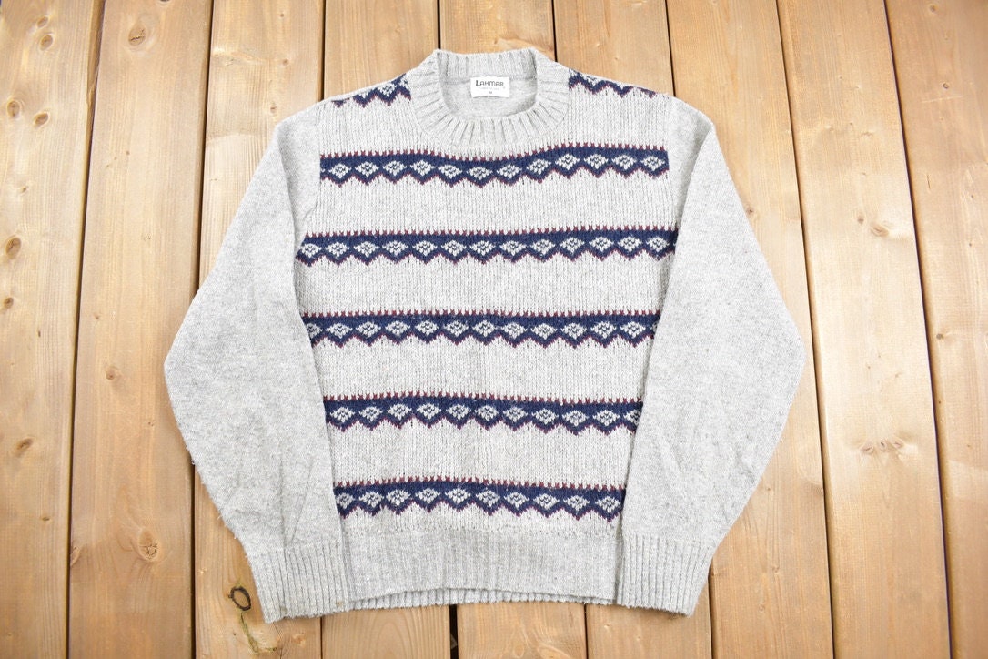 Vintage 1990s Lahmar Knit Crewneck Sweater
