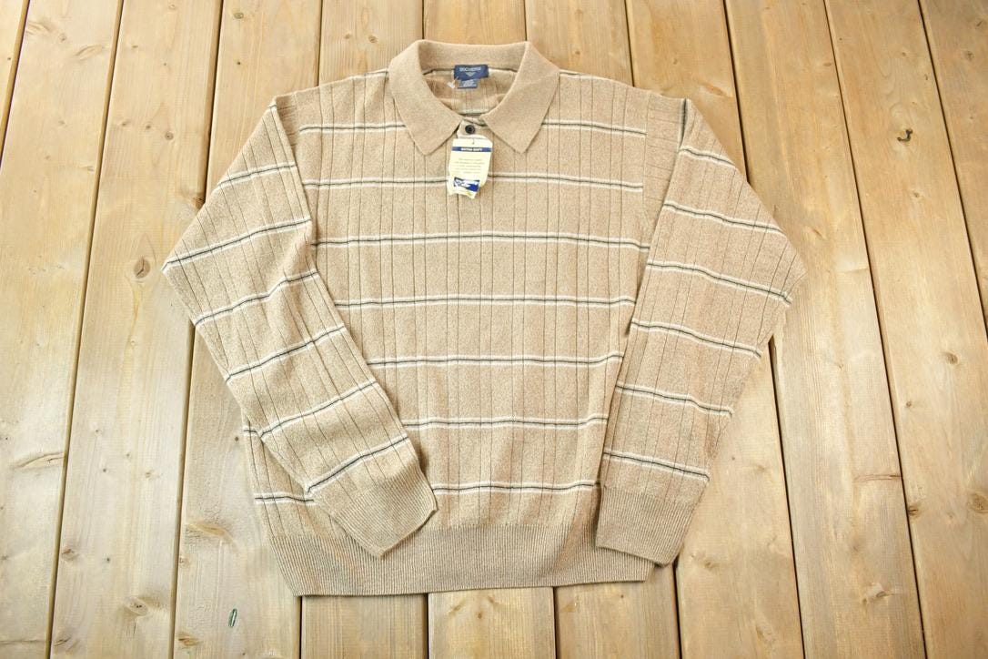 Vintage 1990s Deadstock Dockers Knit Abstract Pattern Crewneck Sweater