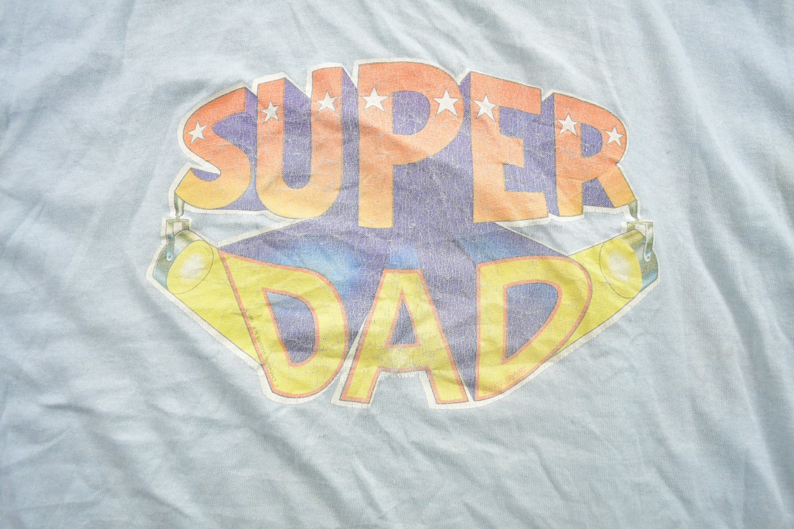 Vintage 1990s Super Dad Graphic T-Shirt