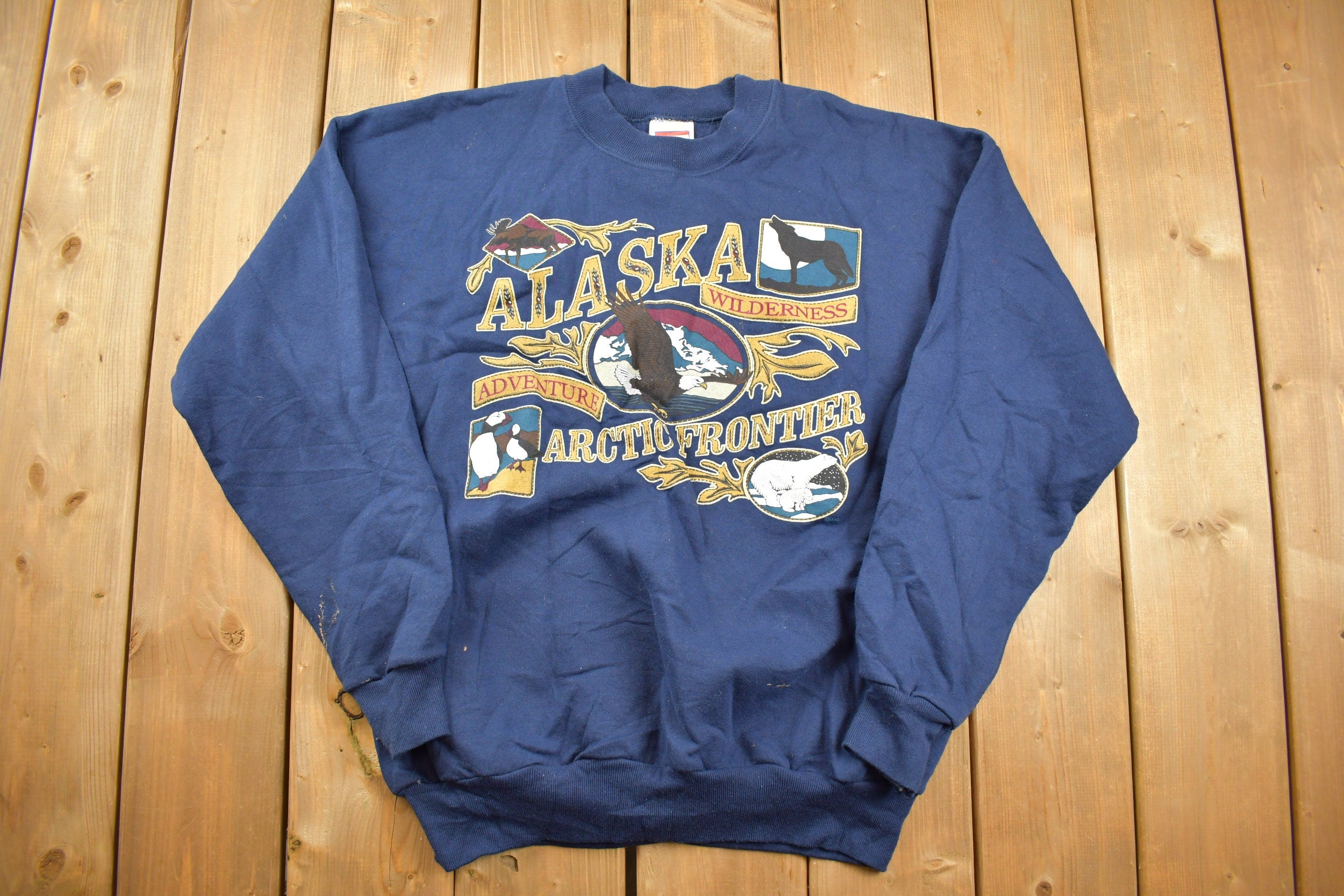 Vintage 1990s Alaska Arctic Frontier Adventure Crewneck Sweatshirt
