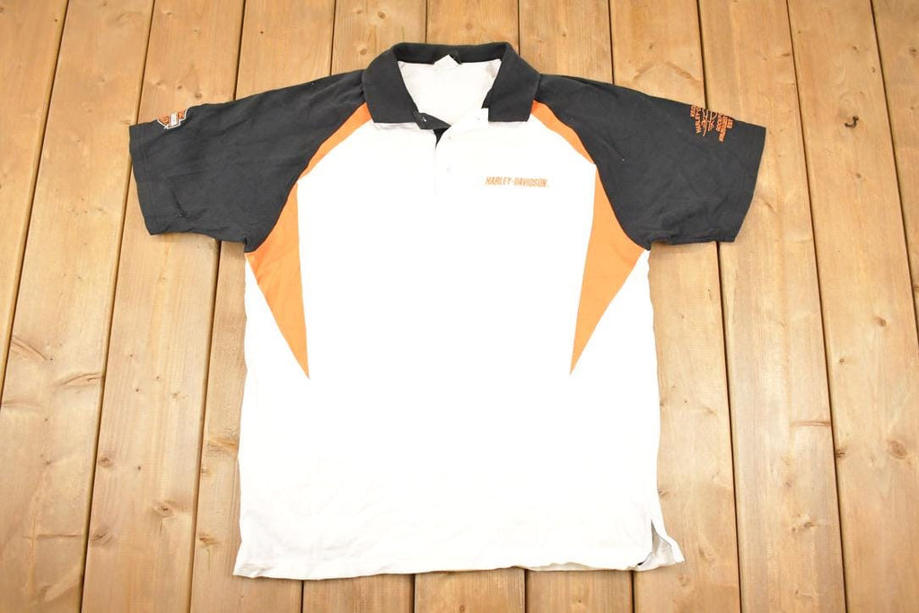 Vintage 1990s Harley Davidson Button Up Motorcycle Shirt Men's L
