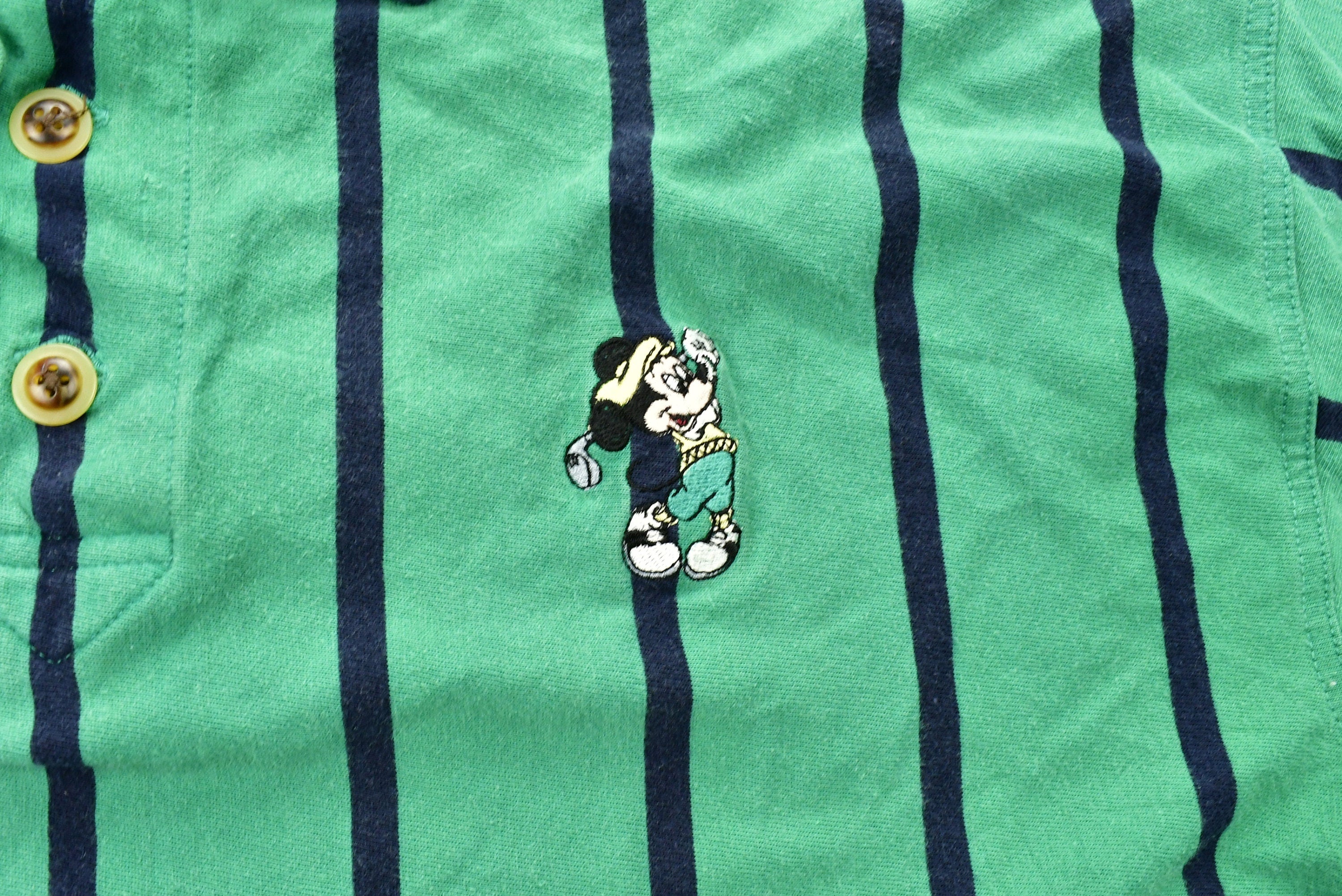 Vintage Mickey Mouse Embroidered Golf T-Shirt