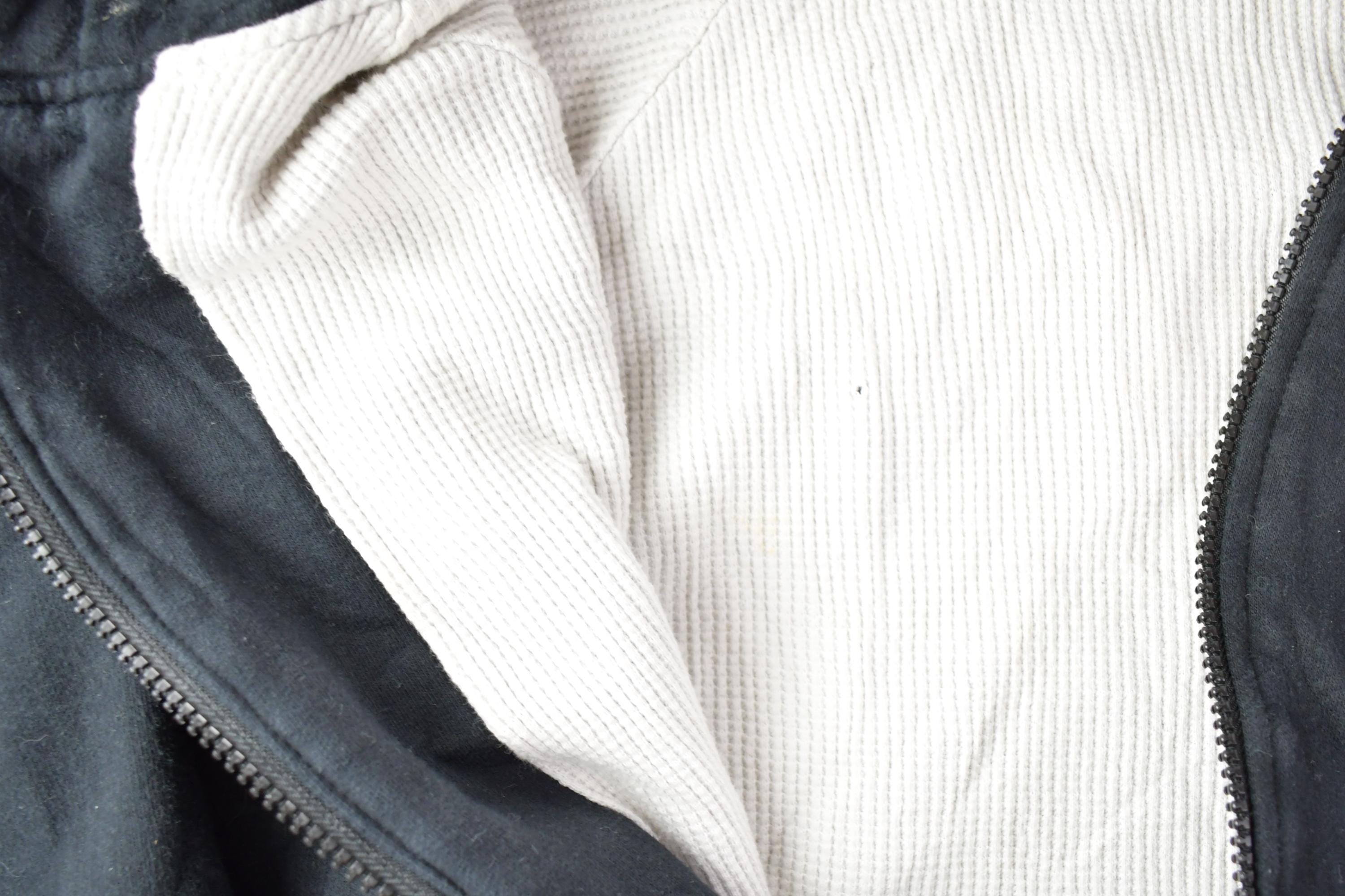Vintage 1990s Dickies Thermal Lined Zip Up Hoodie  90s Hoodie  Vintage Sweater  Color Block