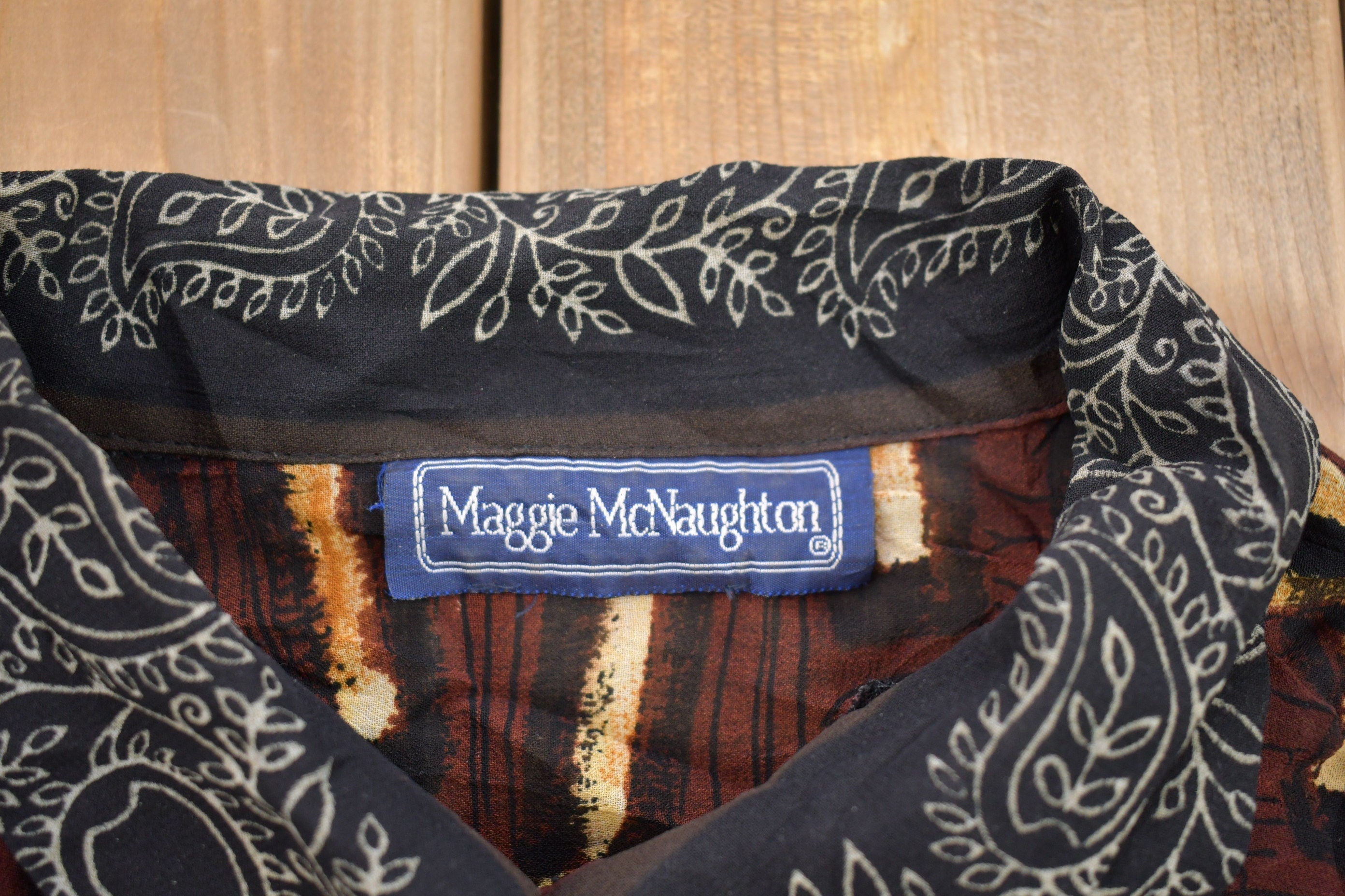 Vintage 1990s Maggie McNaughton All Over Print Shirt