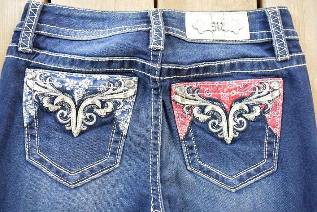 Vintage Y2K Miss Me Bedazzled Low Rise Jeans Size 26x32