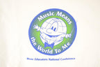 Vintage 1990s Music Means The World To Me Graphic Print Crewneck Sweatshirt Men's L