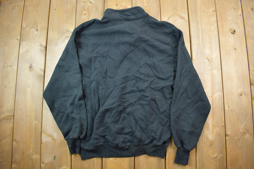 Vintage 1990s Oregon Caves / Quarter Zip Sweatshirt / 90s Crewneck / Made In USA / Streetwear / Embroidered / Trees