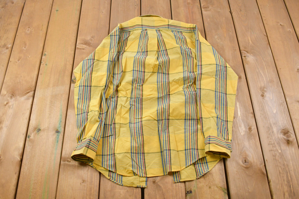 Vintage 1990s South Channel Plaid Button Up Shirt