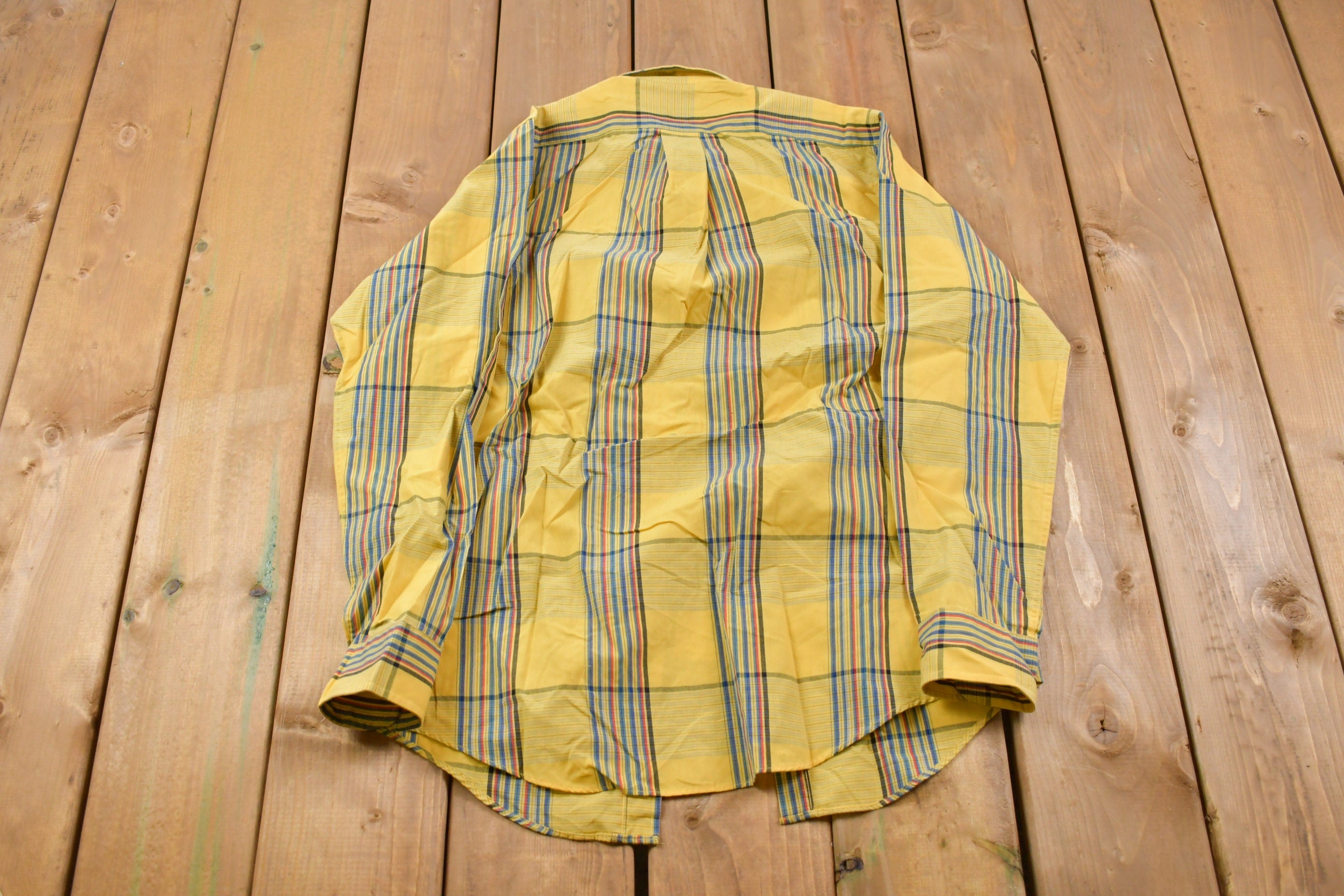 Vintage 1990s South Channel Plaid Button Up Shirt